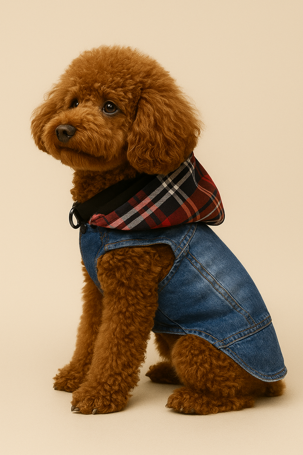 The Pawlitician® Vintage Hooded Denim Jacket – Classic Streetwear for Pets